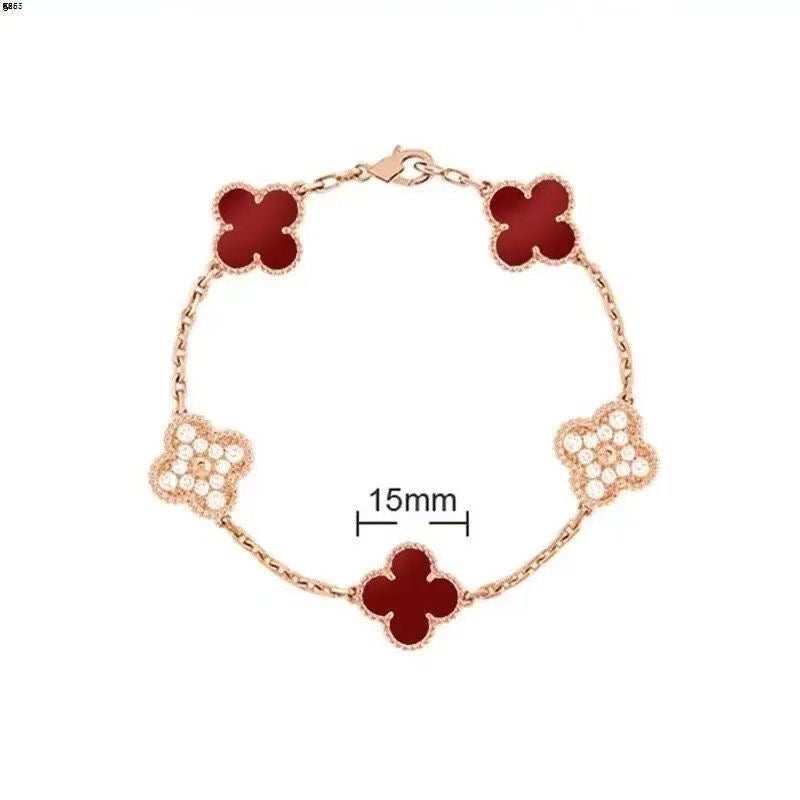 Fashionable and Simple Double-sided Four-leaf Clover Bracelet