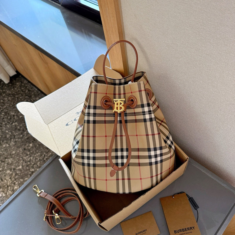 Fashionable Plaid Print Shoulder Bag