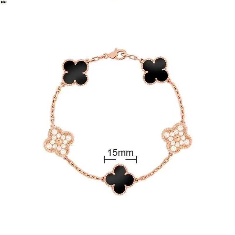 Fashionable and Simple Double-sided Four-leaf Clover Bracelet
