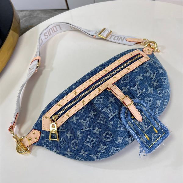 Denim Print Shoulder Bag