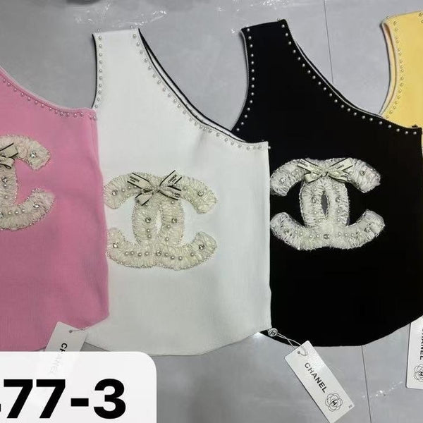 Slim-fit Striped Sleeveless Knitted Vest