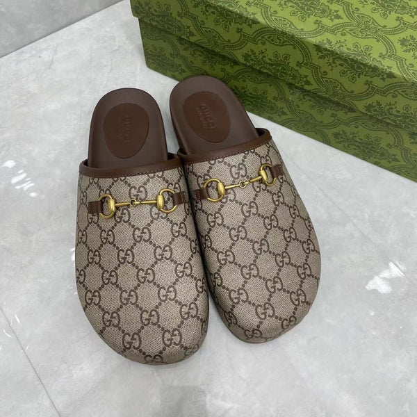 Genuine Leather Outerwear Closed Toe Flat Slippers