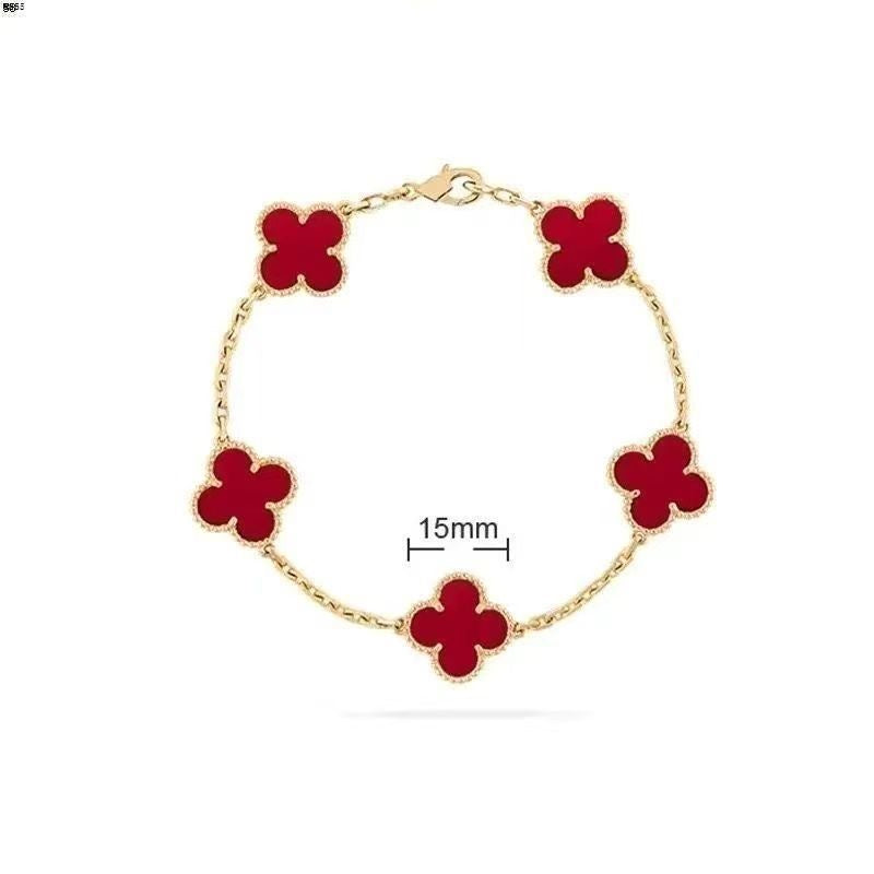 Fashionable and Simple Double-sided Four-leaf Clover Bracelet