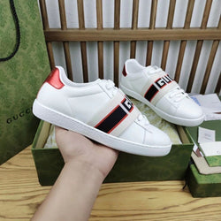 New Casual Sports Embroidered White Shoes