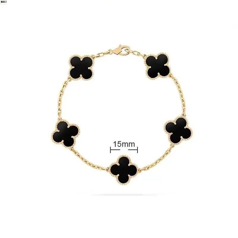 Fashionable and Simple Double-sided Four-leaf Clover Bracelet