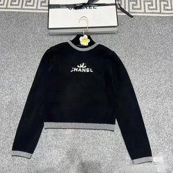 Round Neck Long Sleeve Top Jacquard Popular Knitted Sweater