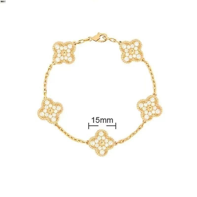 Fashionable and Simple Double-sided Four-leaf Clover Bracelet