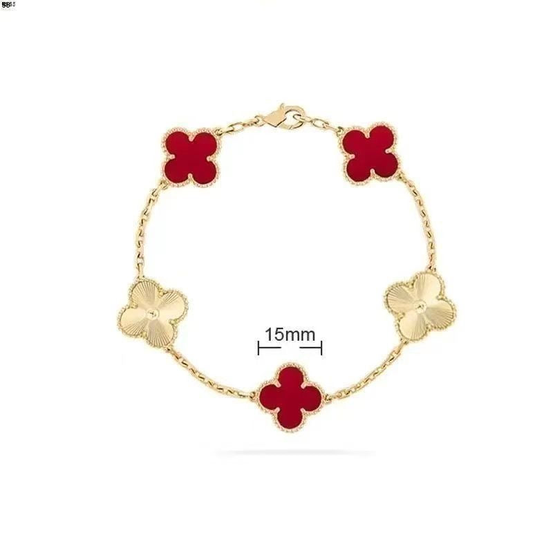 Fashionable and Simple Double-sided Four-leaf Clover Bracelet