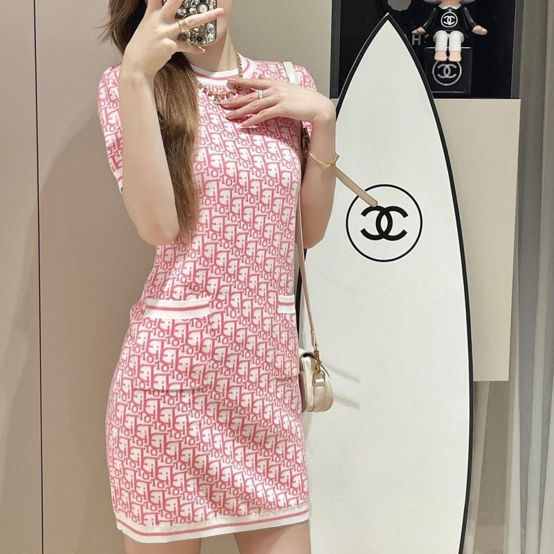 Fashion Letter Printed  Mini Dress