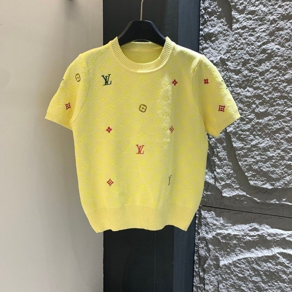 Women's Short Sleeve Knitted Top