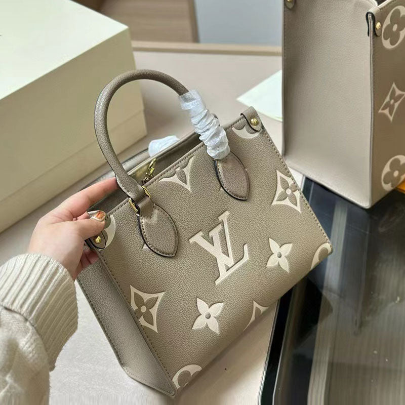 Handmade Bicolor Fashion Leather Handbag