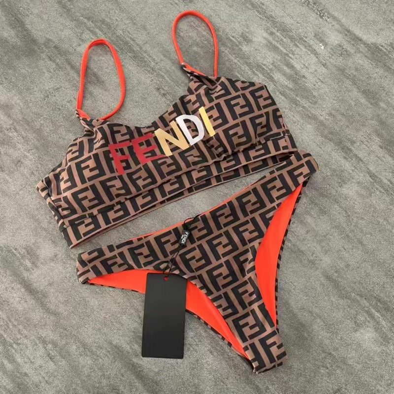Women's Letter Printed Fashion Swimsuit