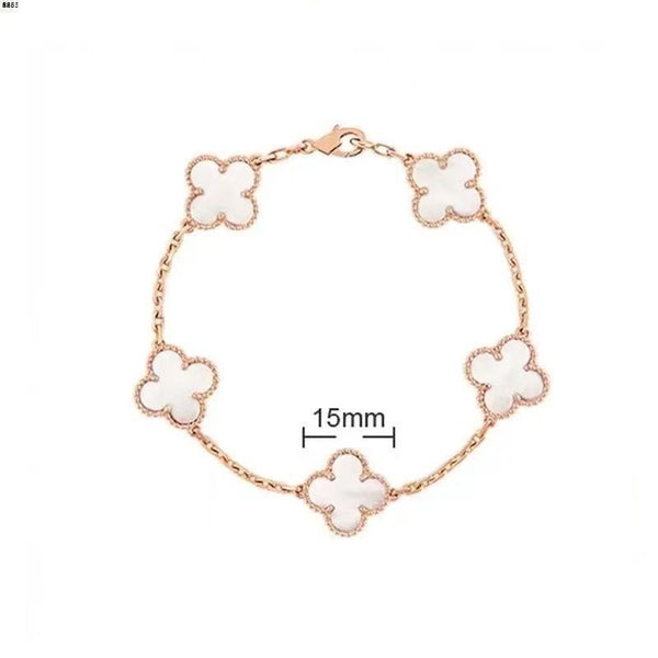 Fashionable and Simple Double-sided Four-leaf Clover Bracelet