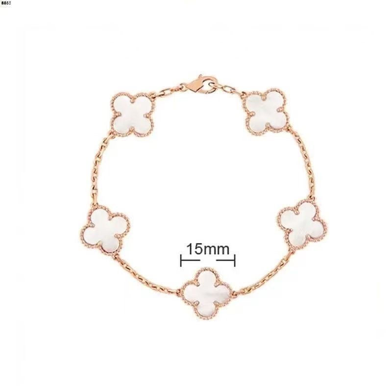Fashionable and Simple Double-sided Four-leaf Clover Bracelet