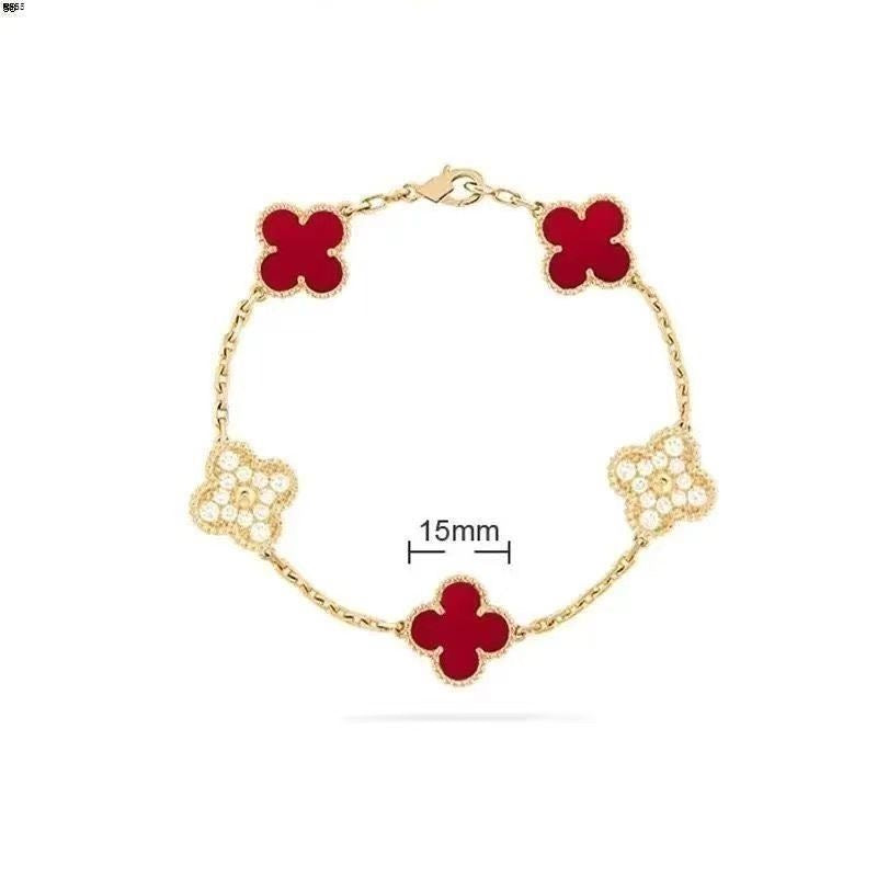 Fashionable and Simple Double-sided Four-leaf Clover Bracelet