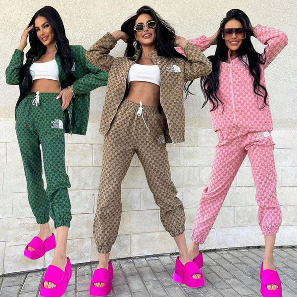 Trendy Women's Letter Printed 2 Piece Suit