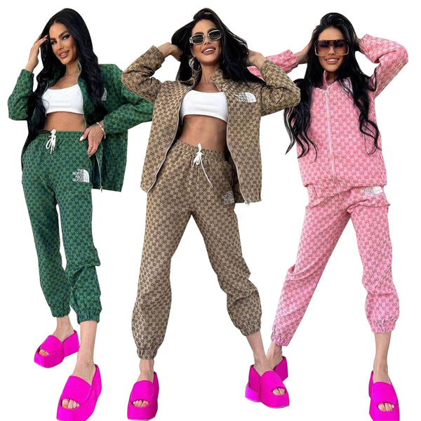 Trendy Women's Letter Printed 2 Piece Suit