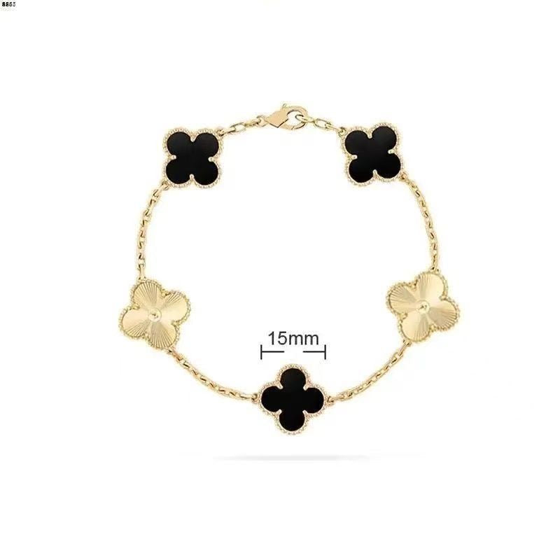 Fashionable and Simple Double-sided Four-leaf Clover Bracelet
