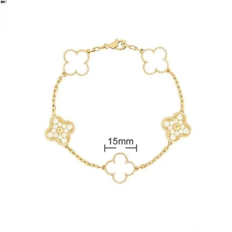 Fashionable and Simple Double-sided Four-leaf Clover Bracelet
