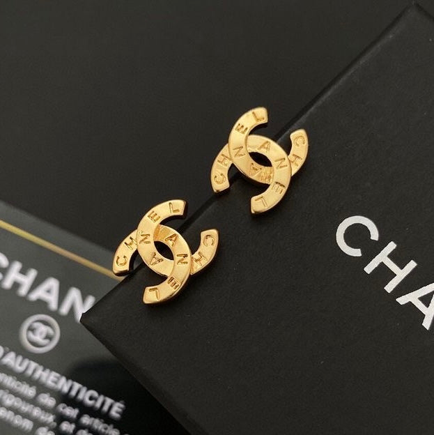Vintage Letter Decoration Earrings