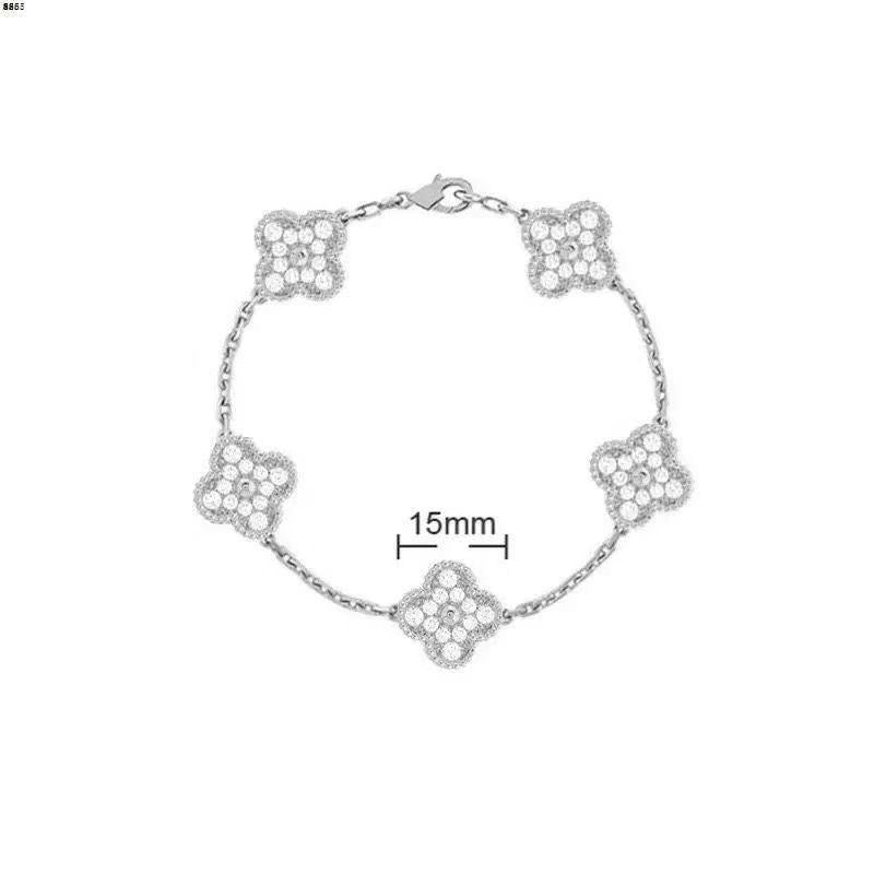 Fashionable and Simple Double-sided Four-leaf Clover Bracelet