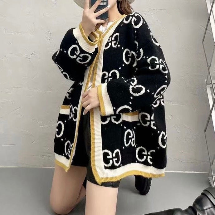 V-neck Loose Slim Cardigan Sweater