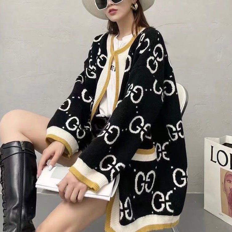 V-neck Loose Slim Cardigan Sweater