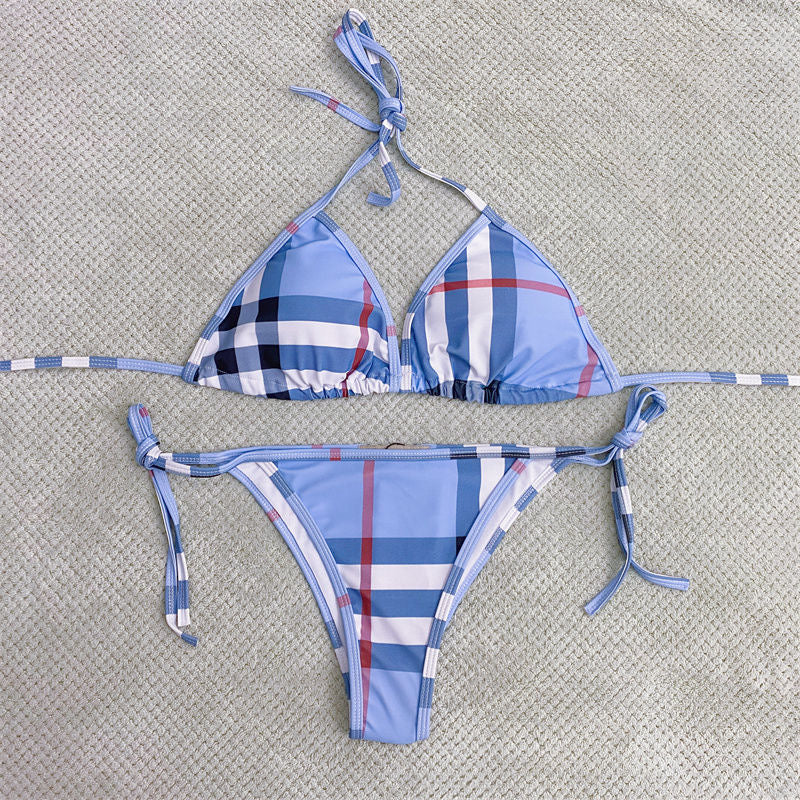 Trendy Letter Printed Bikini Swimsuit