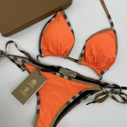 Trendy Letter Printed Bikini Swimsuit