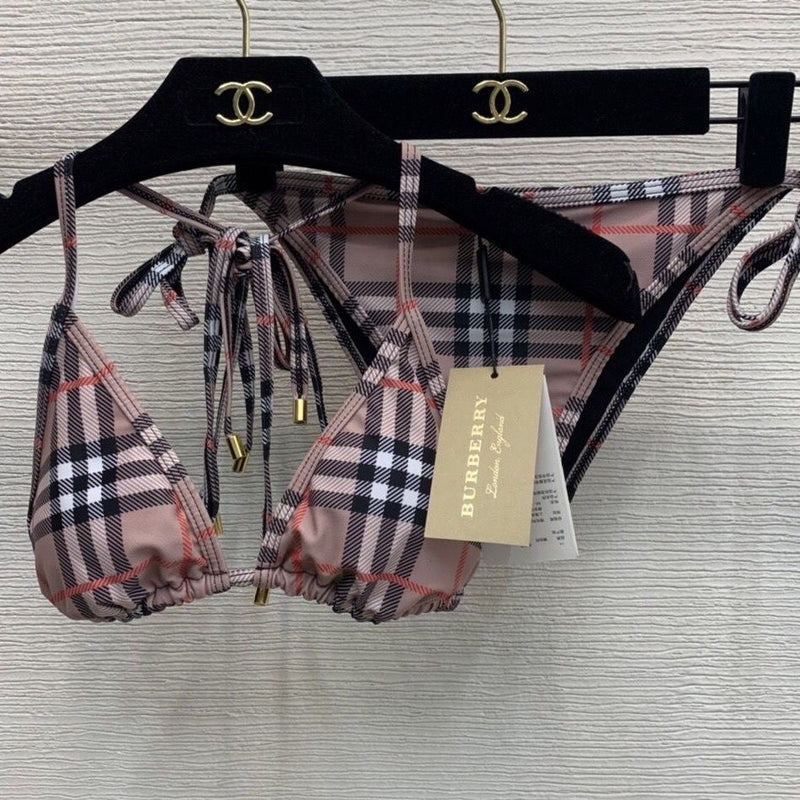 Trendy Letter Printed Bikini Swimsuit