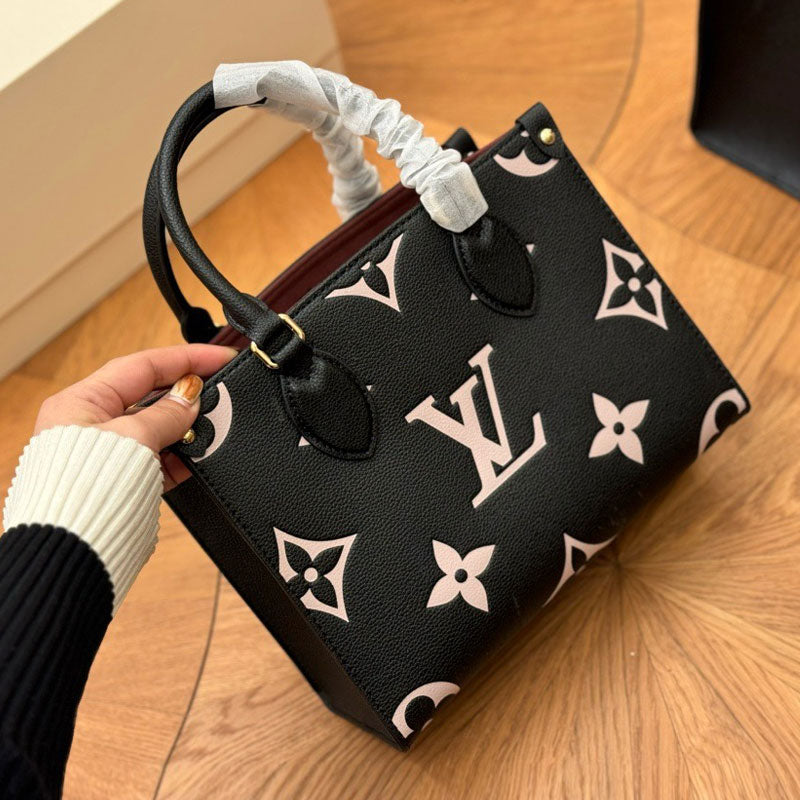 Handmade Bicolor Fashion Leather Handbag