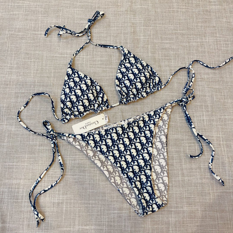 Trendy Letter Printed Bikini Swimsuit