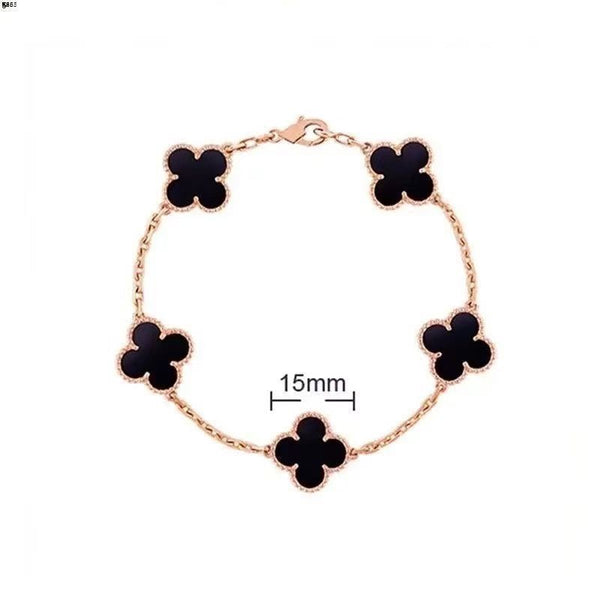 Fashionable and Simple Double-sided Four-leaf Clover Bracelet