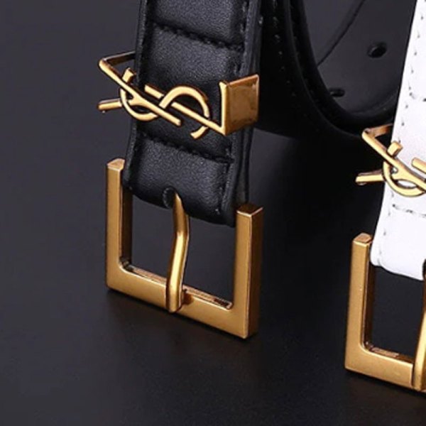 3 Colors Fashion Alphabet Buckle Ladies Leather Belt