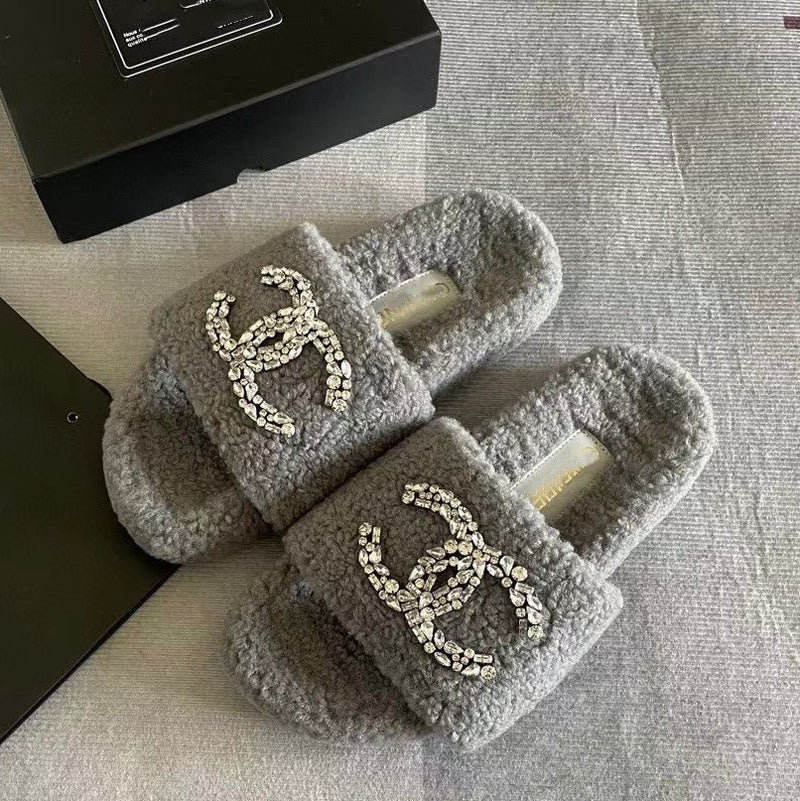 Fashion Letter Printed Cozy Slippers