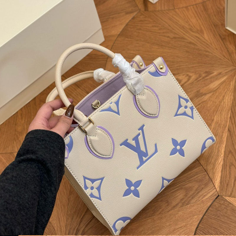 Handmade Bicolor Fashion Leather Handbag