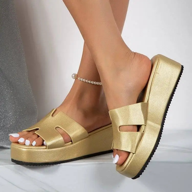 New Elevated Slio Thick Bottom Fashionable All-match Sandals
