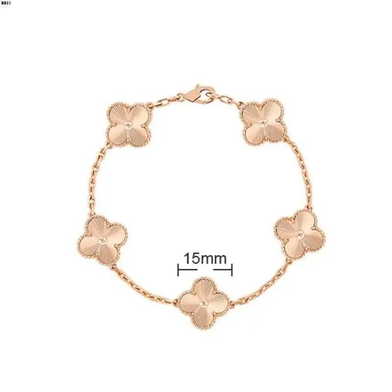 Fashionable and Simple Double-sided Four-leaf Clover Bracelet