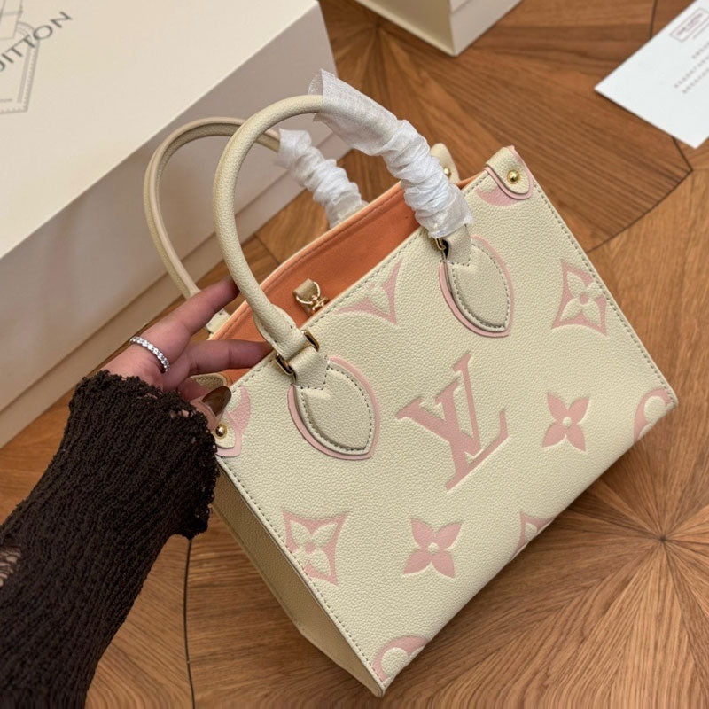 Handmade Bicolor Fashion Leather Handbag