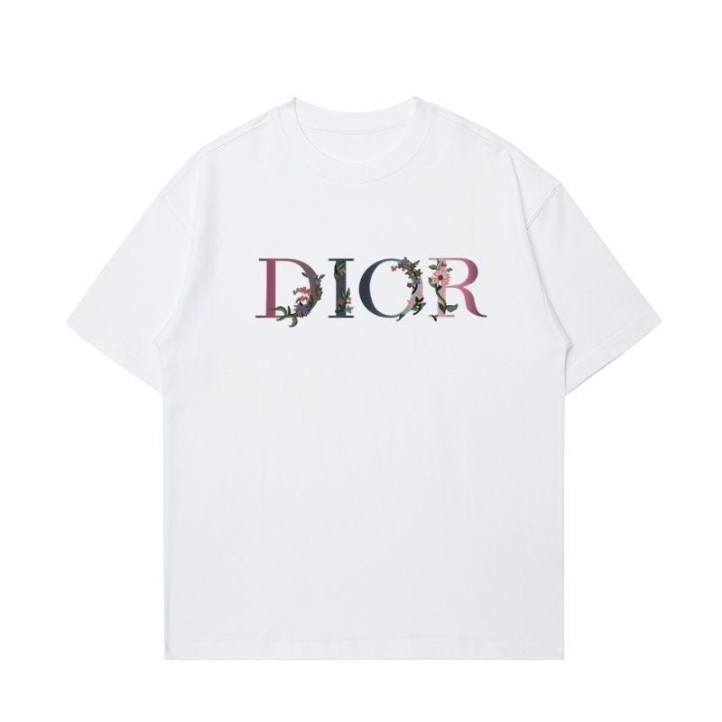 Casual Round Neck Printed Simple Short Sleeves