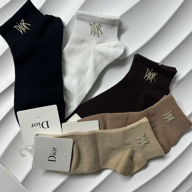 Fashion Short Socks Gift Box 5 Pairs
