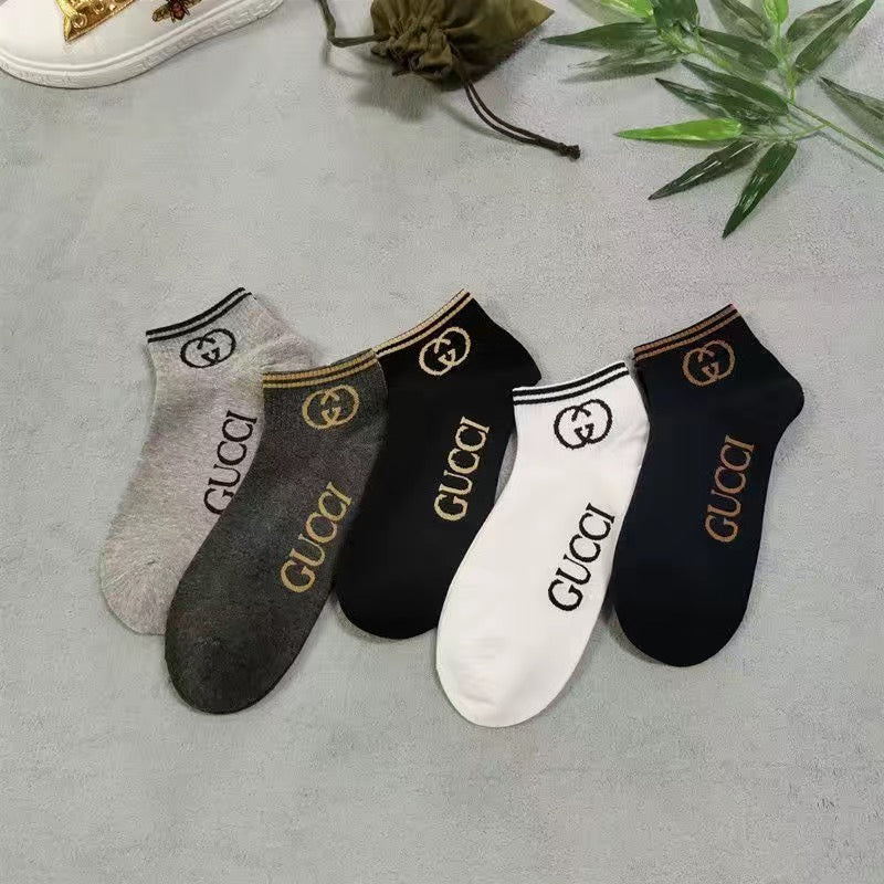 Fashion Short Socks Gift Box 5 Pairs