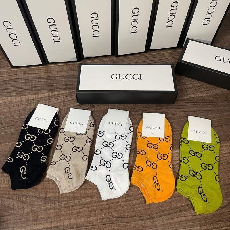 Fashion Short Socks Gift Box 5 Pairs