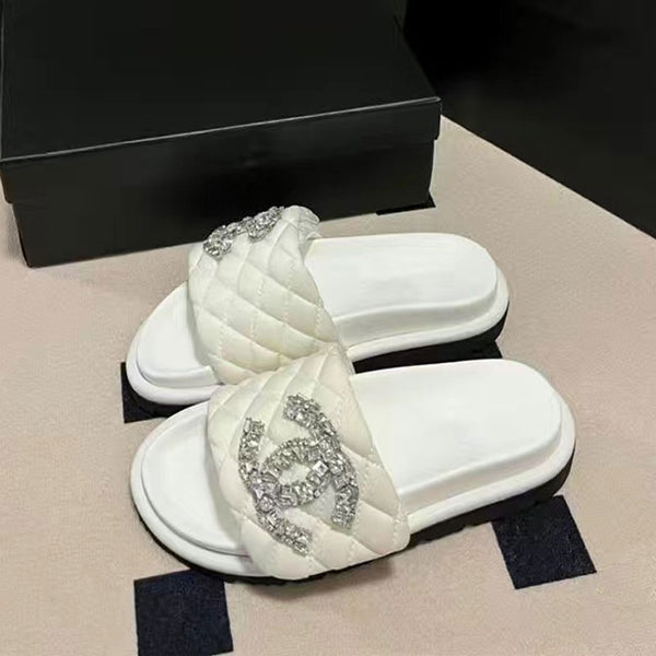 Fashion Women's Slippers With Rinestone