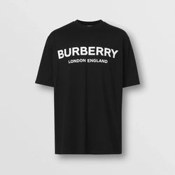 Letter Printed Cotton T-shirt