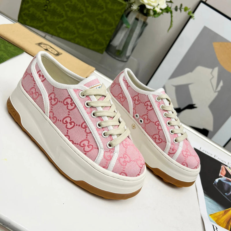 Second Generation Thick-soled Embroidered Canvas Shoes