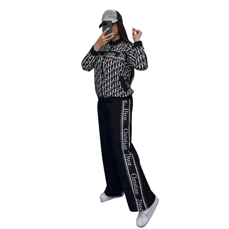 Fashionable Wide-Leg Casual And Comfortable Two-Piece Suit