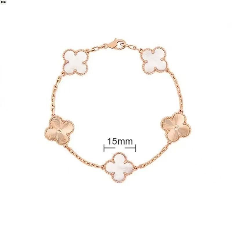 Fashionable and Simple Double-sided Four-leaf Clover Bracelet