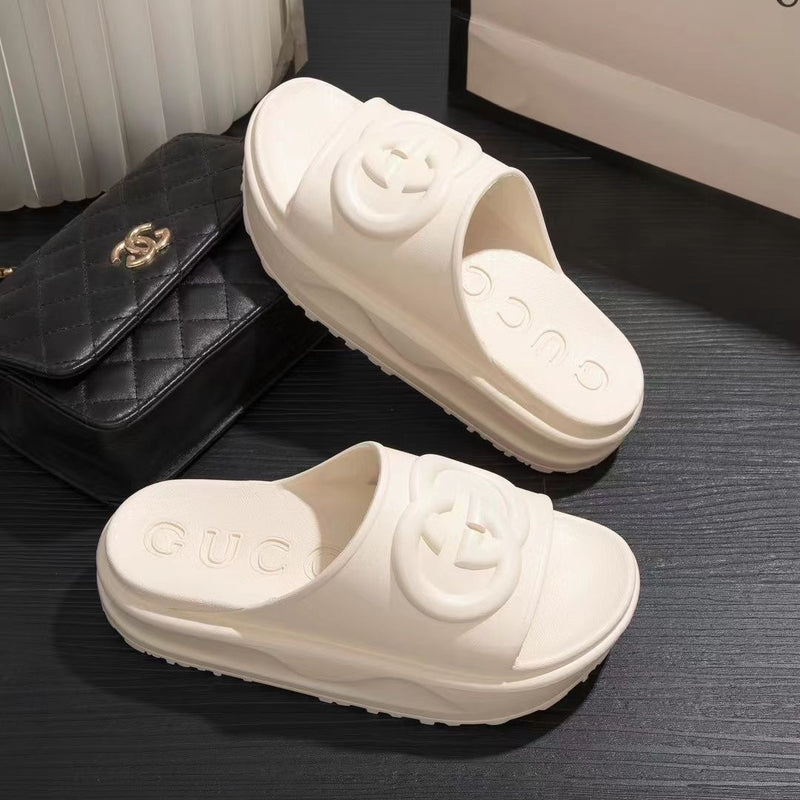 Women's Letter Printed Thick Sole Slippers