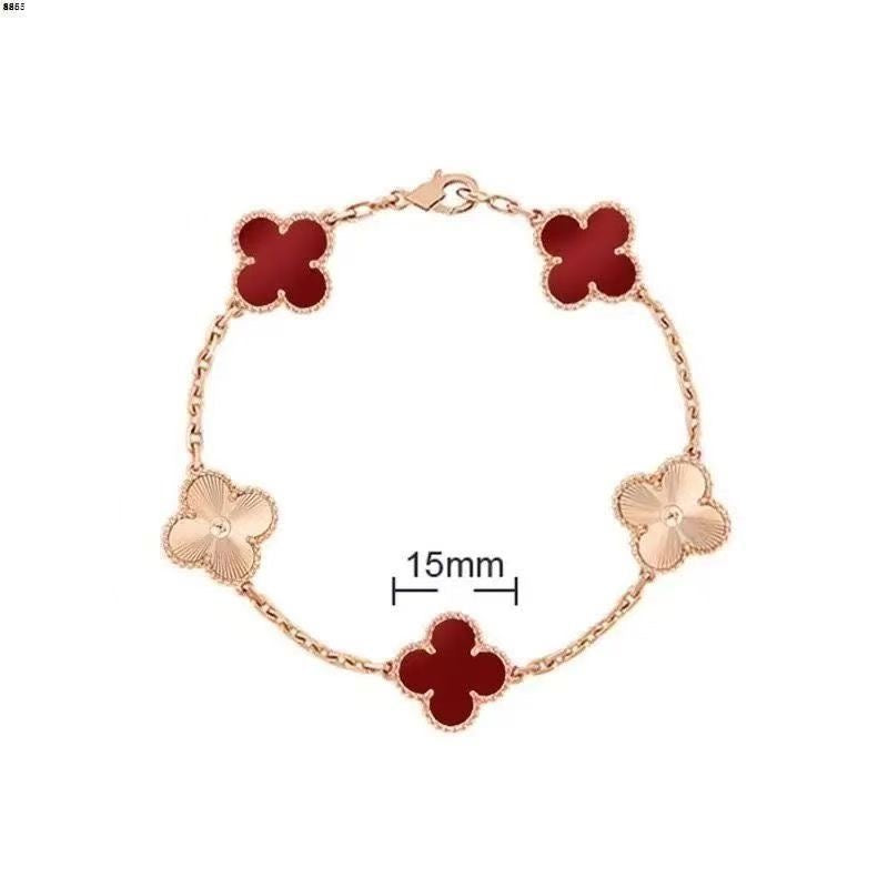 Fashionable and Simple Double-sided Four-leaf Clover Bracelet